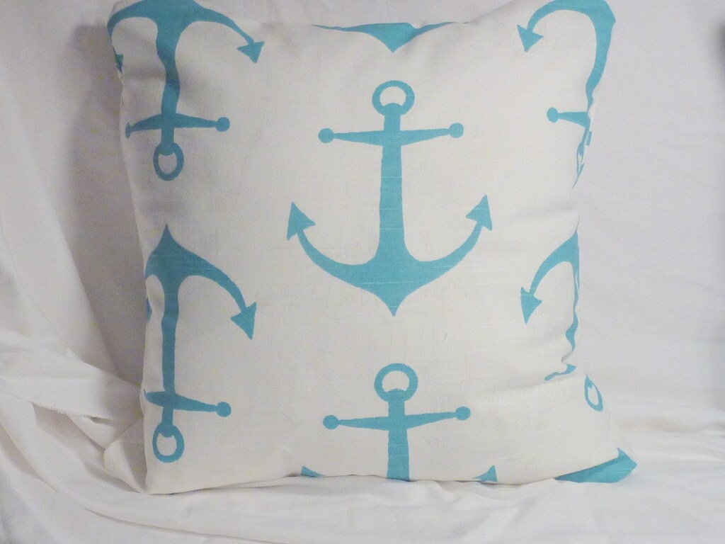 Nautical Pillow covers Set of 4 Coastal blue Premier Etsy