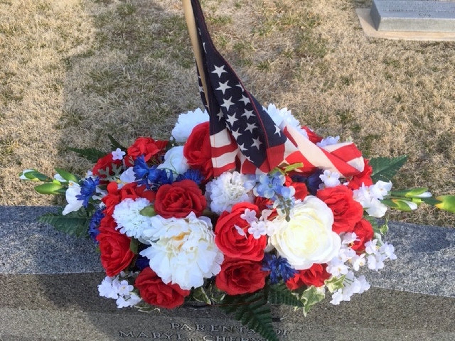 Memorial Day Flowers Memorial Flowers Cemetery Flowers Etsy