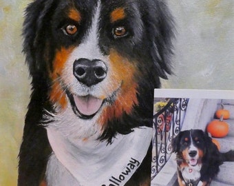 Pet parents gift, Custom hand painted  Pet Portrait, 5x7 to 11x14, oil painting of your pet