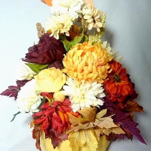 Fall Pumpkin centerpiece, Fall floral arrangements