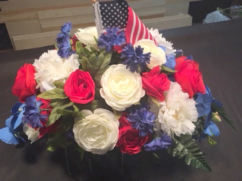 Memorial Day Flowers Memorial Flowers Cemetery Flowers Etsy
