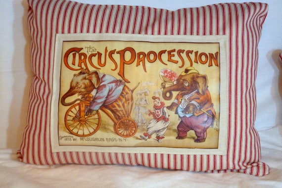 Circus pillows Decorative Pillow French Play Baseball Throw Pillow