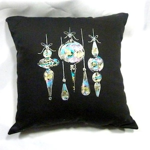 Embroidered Ornaments pillow cover, Christmas Pillow covers
