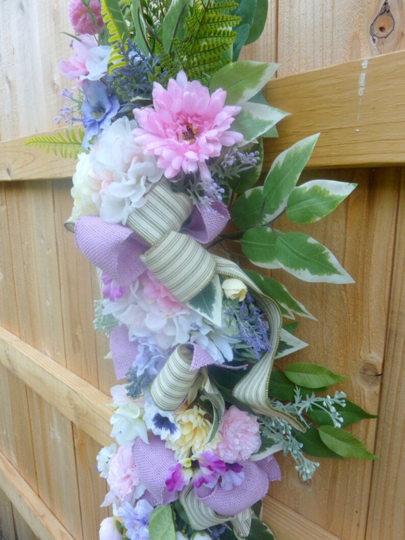 Summer Door Swag Extra Long Door Swags Pastel Teardrop Swag Etsy