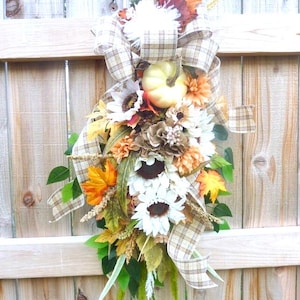 Fall door decorations, Thanksgiving Door Swags, Autumn Wreaths