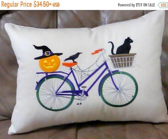 On Sale Halloween Decorations Embroidered Pillow Cover Etsy