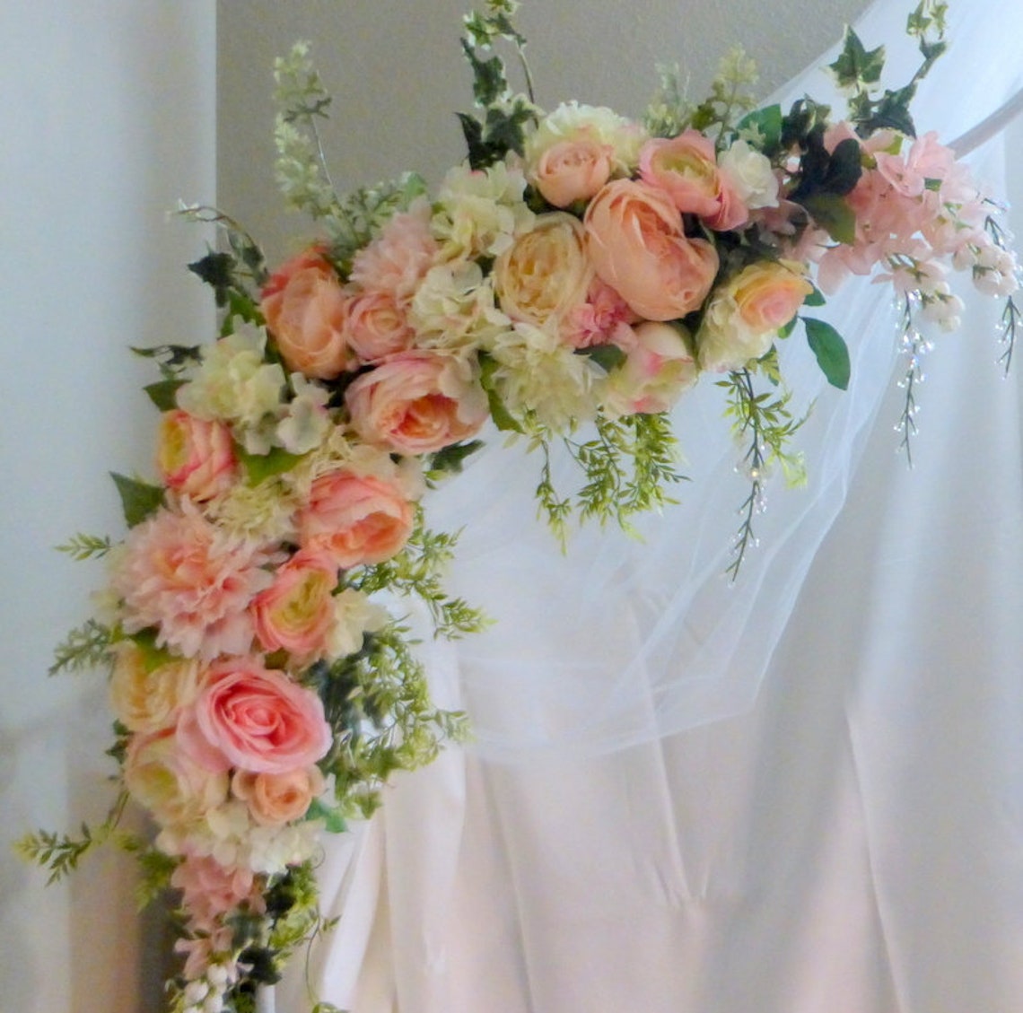 Wedding Arch Flowers 2 Arch Corner Swags rose Arbor swag Etsy