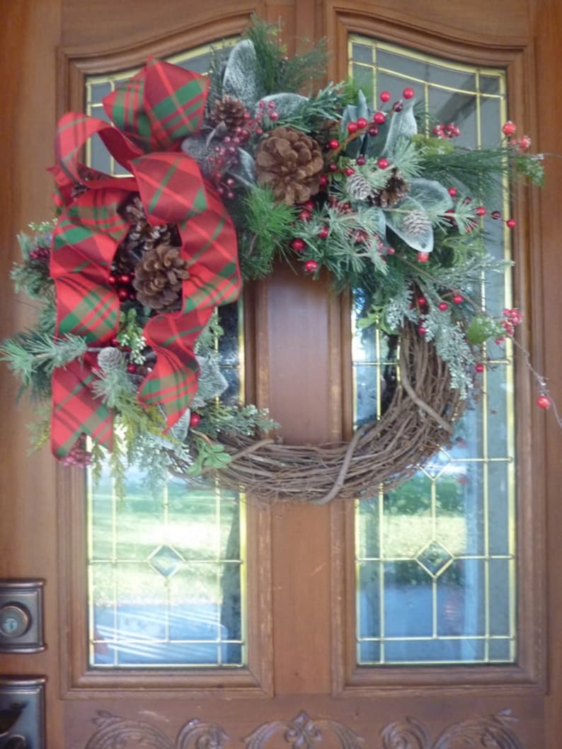 Christmas decorations Holiday Door Decor Christmas Decor Christmas Wreaths Christmas Wreath