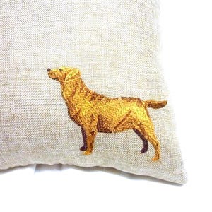 Black Labrador Retriever embroidered pillow, pillows with dogs image 5