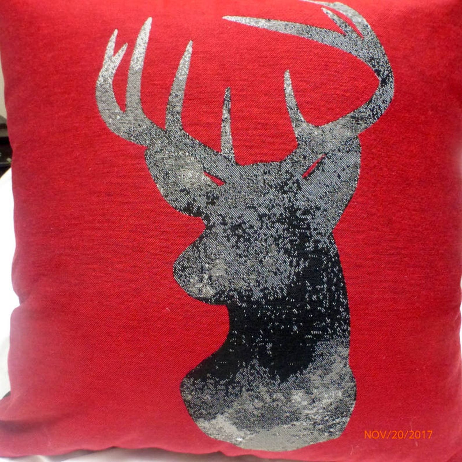 Deer Head Pillow Cover Extra Large Floor Pillows Farmhouse - Etsy