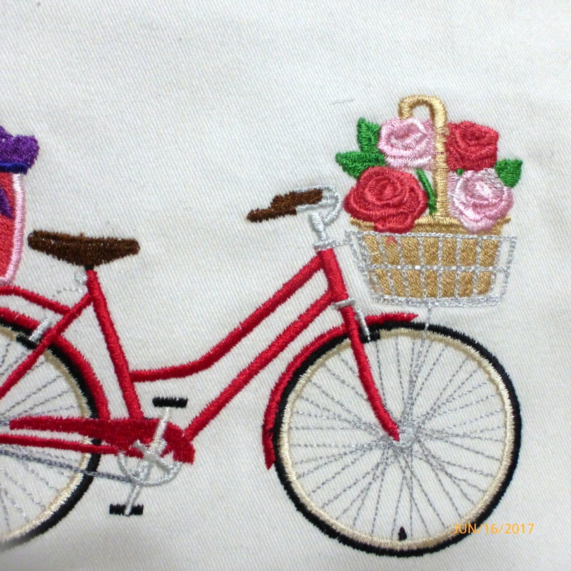 Valentine Bicycle Pillow Covers Embroidered Bicycle Pillow | Etsy