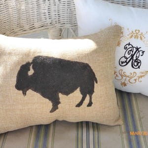 Bison  Pillows, Buffalo pillows, animal print pillows