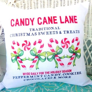 Candy Cane pillow cover, Christmas pillow covers