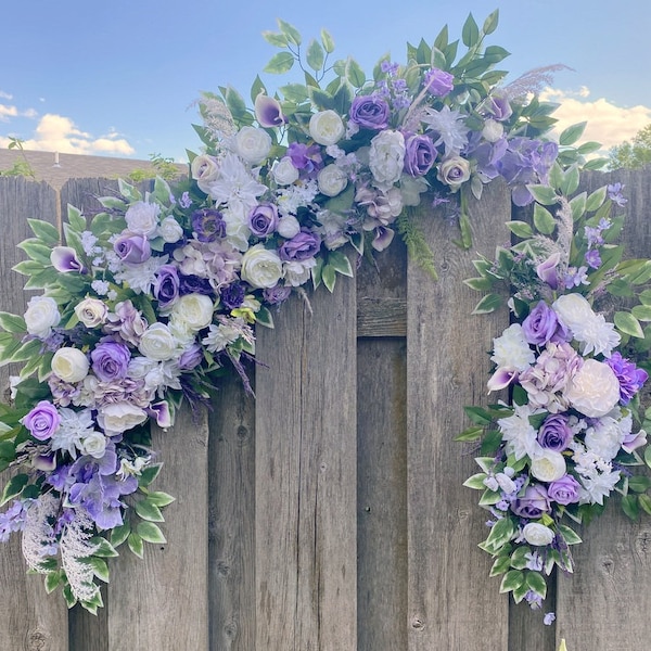 Lavender and white Orchid wedding flowers