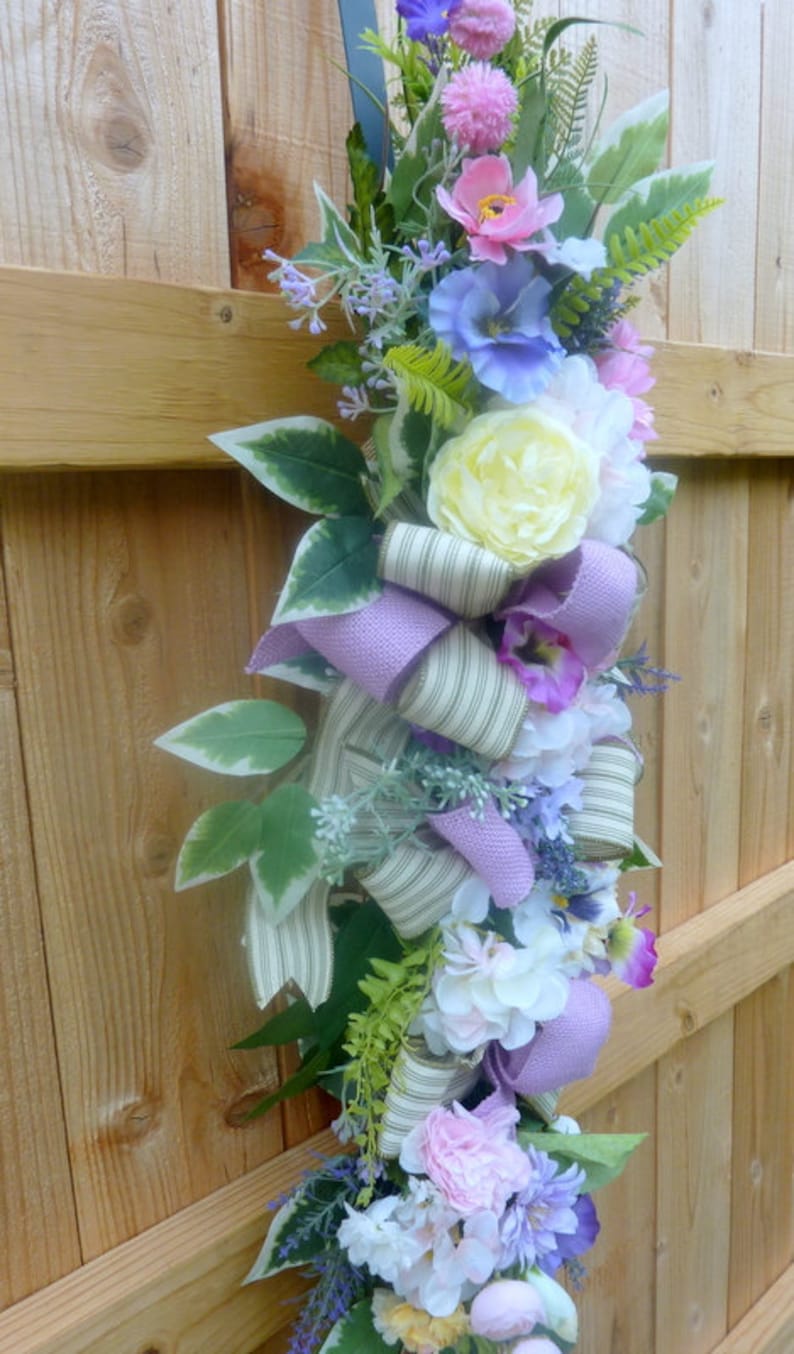 Summer Door Swag Extra Long Door Swags Pastel Teardrop Swag Etsy