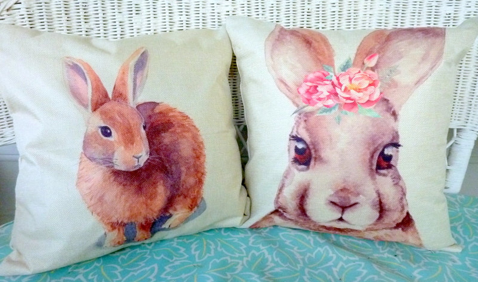 Bunny Pillow Cover Nursery Pillow Cover Easter Pillows Etsy UK