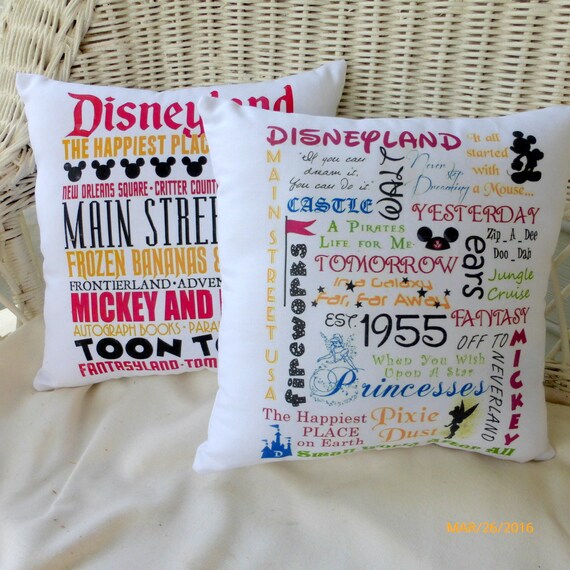 Disneyland Subway Art, Disney Pillows, Mickey Mouse Pillows - Etsy
