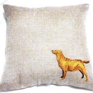 Black Labrador Retriever embroidered pillow, pillows with dogs image 6