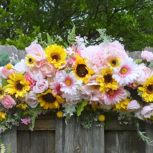 Sunflower Wedding Arch Decorations. Wedding Arbor Flowers