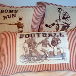 Vintage Baseball pillow, Vintage Baseball player image 3