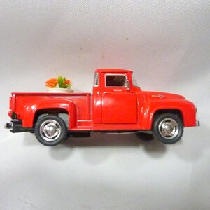 Red pickup with Tree, Red Farm Truck
