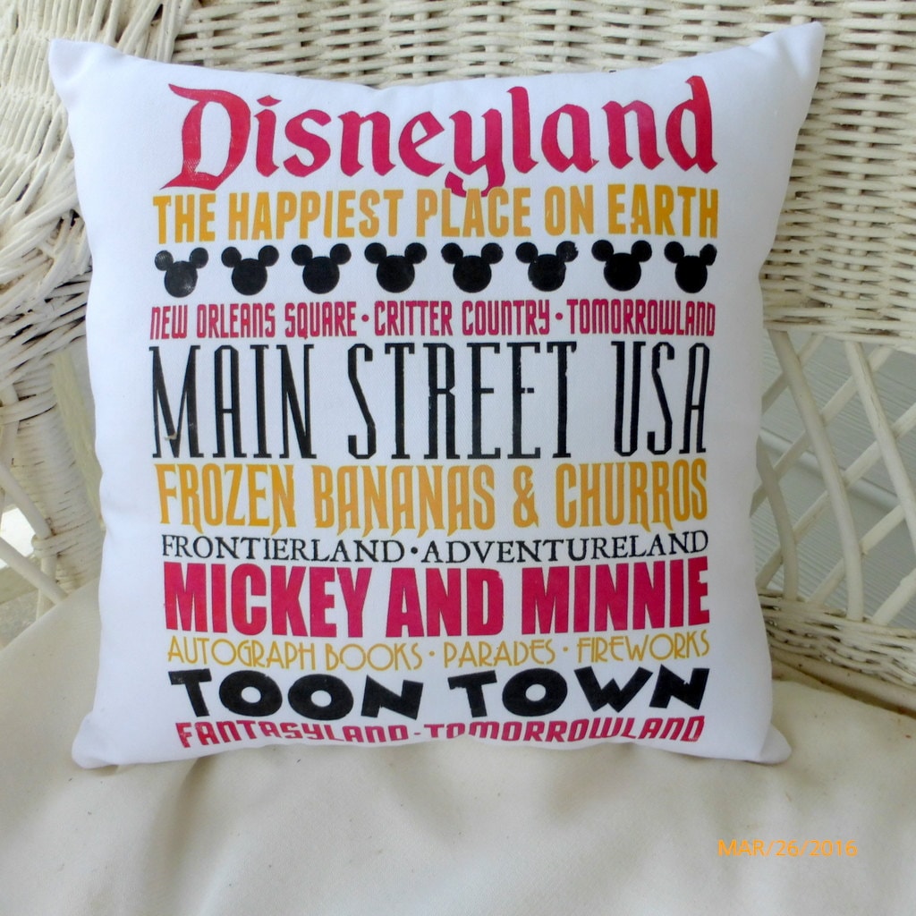 Disneyland Pillows Childs Gift Mickey Mouse Pillows Disney Themed Nursery Pillow Etsy Canada