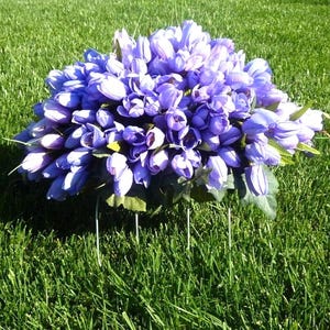 Mini Tulip Cemetery flowers, Grave site flowers