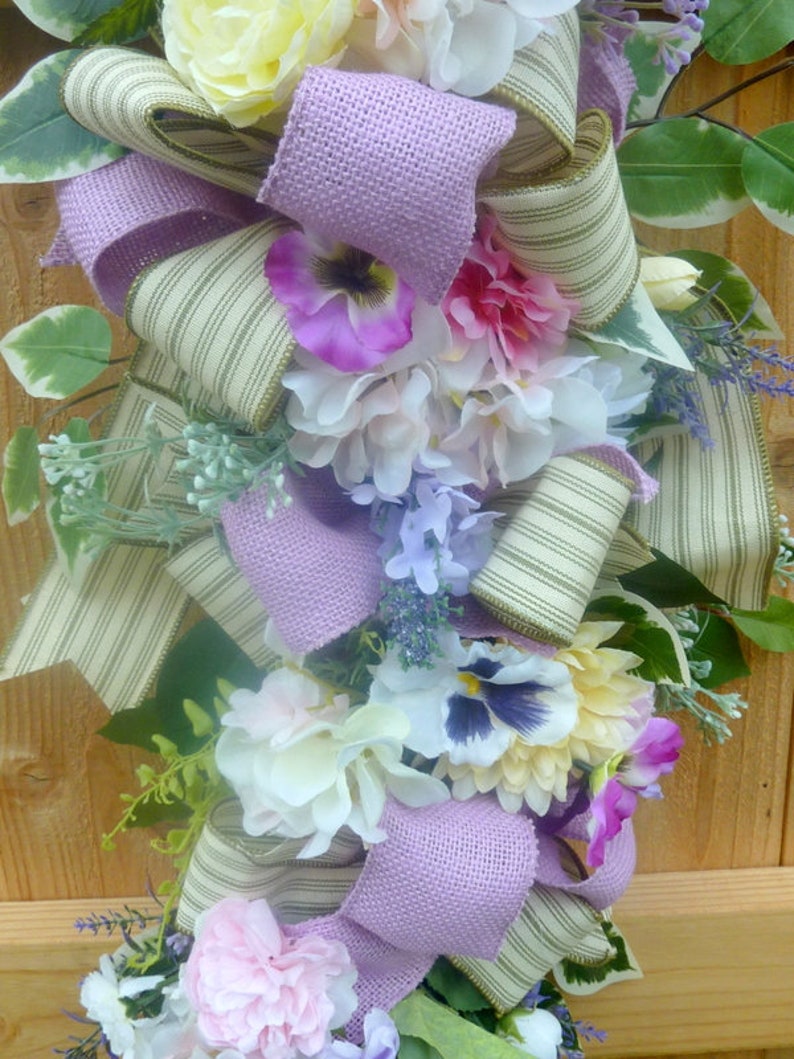 Summer Door Swag Extra Long Door Swags Pastel Teardrop Swag Etsy