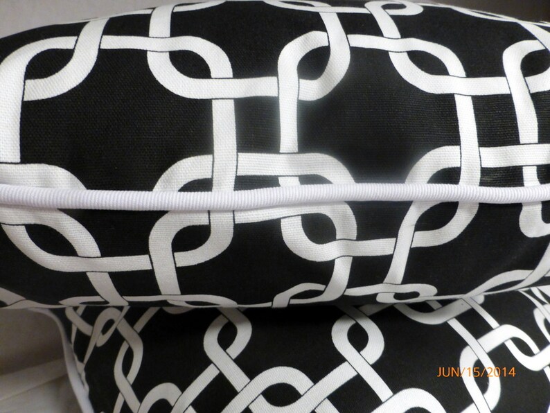 Black and White Pillow Covers made from Premier Prints fabric, set of 2 image 4