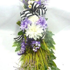 Spring wreath in Lavender and White