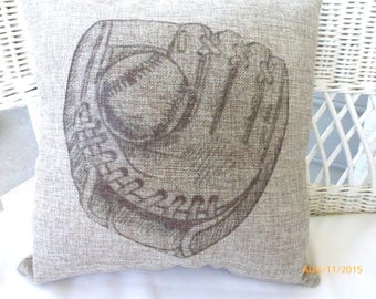Baseball Pillows, Vintage sports pillows, Boys room decor