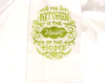 刺繍入りキッチンタオル、小麦粉袋タオル、ホステスギフト