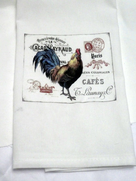 Rooster Flour Sack Towel Kitchen Towel Hostess Gift - Etsy