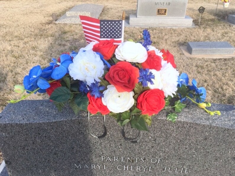 Memorial Day Flowers Memorial Flowers Cemetery Flowers Etsy