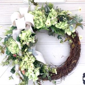 Hydrangea Wreath, Spring wreaths, Wreaths for the front door