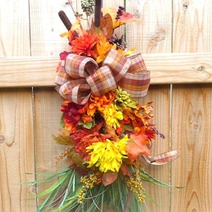 Fall door decorations, Fall wreath