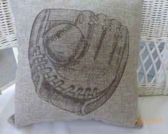 Baseball Pillows, Vintage sports pillows, Boys room decor