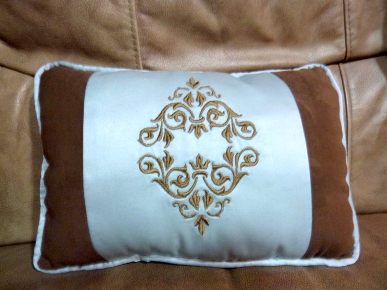 Pillow Sets Decorative Bed Pillows Set of 3 Blue and Brown Etsy