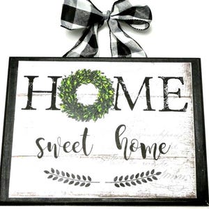 Houten bord boerderij, houten bord Home Sweet Home