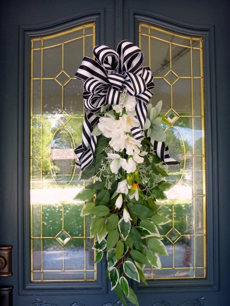 Summer Door Swag Extra Long Door Swags Pastel Teardrop Swag Etsy