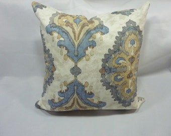 Ikat pillow cover in Magnolia Home Harbor