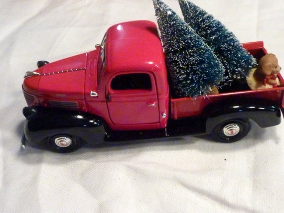 red diecast truck