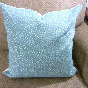 Aqua Chenille pillow cover, beach house decor