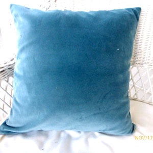 Blauer Samtkissenbezug, Designerkissenbezüge