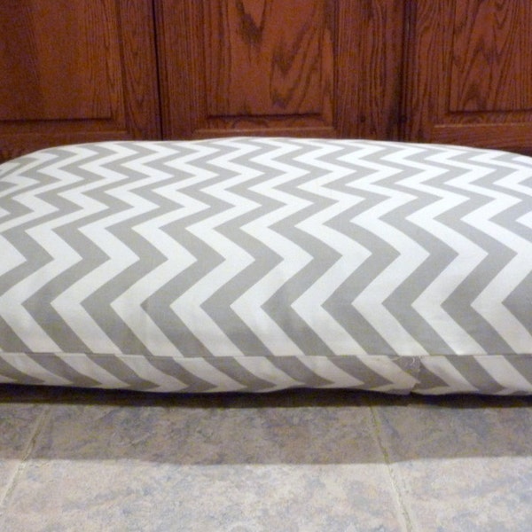 Dog Bed Cover, Personalized Pet Bed Cover, Chevron Dog Bed