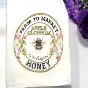 Bee Farmhouse towels, Honey Bee Towel, Flour Sack Towels