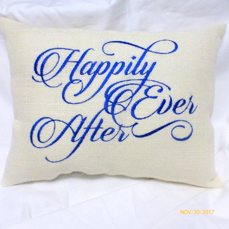 Wedding Pillow Embroidered Pillow Wedding Gift Etsy Canada