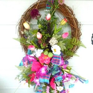 Summer Tulip wreath, Spring Tulip Wreaths