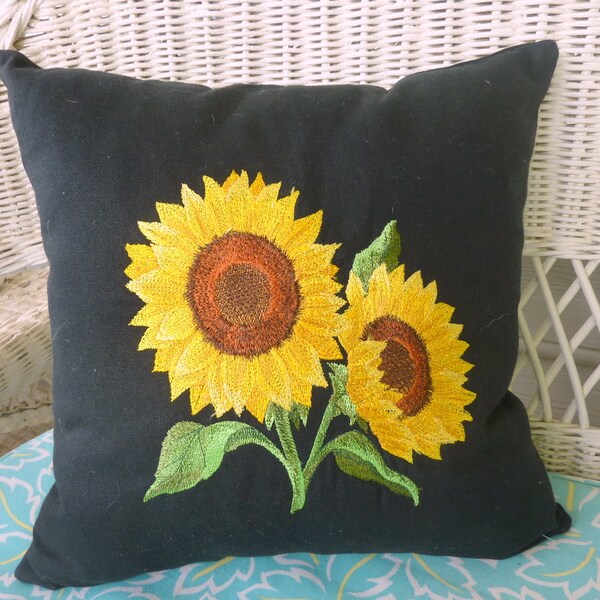 Sunflower Pillow Cover Etsy