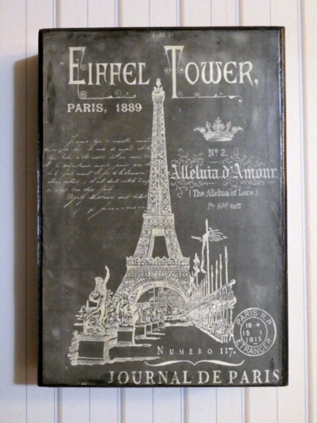 Paris Shelf Sitter Paris Plaques Eiffel Tower Chalkboard - Etsy